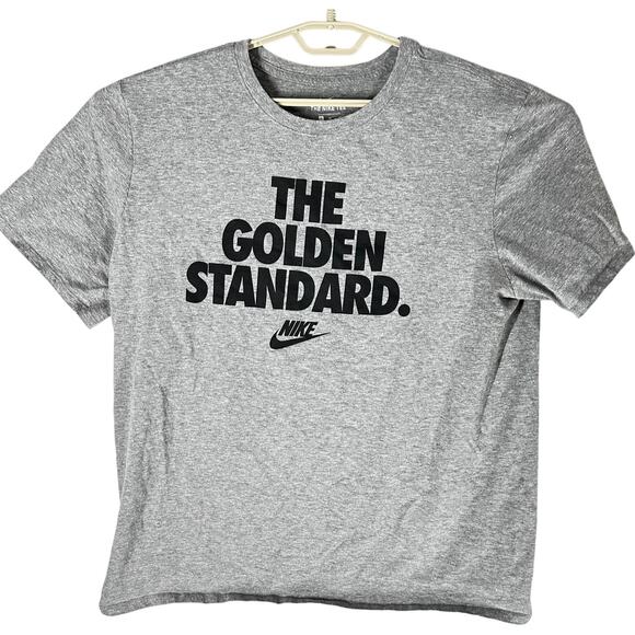 Nike Tee Shirt Men XL Gray Short Sleeve The Golden Standard Cotton Blend Active - Picture 1 of 7